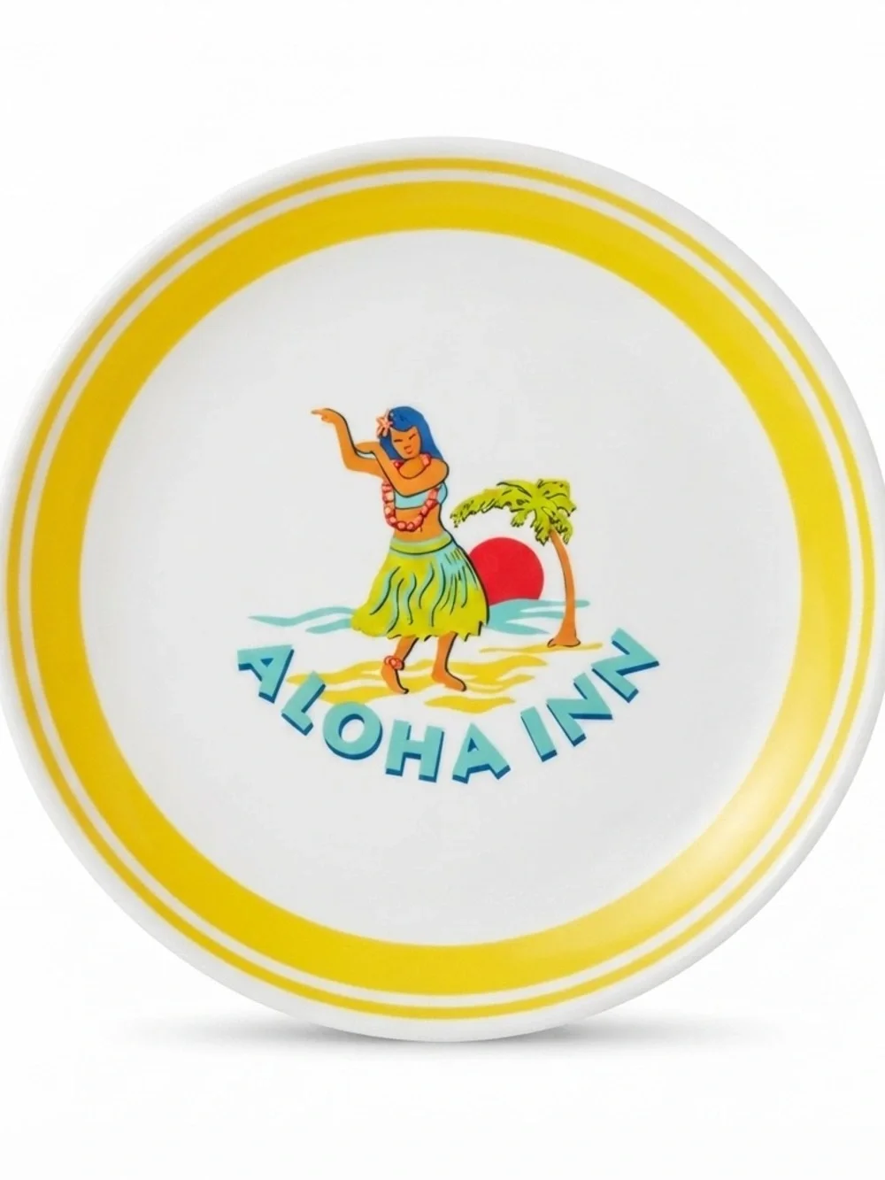 Vintage Lot of 8 Melamine Plates Hawaii Aloha Tiki Beach Hang 10